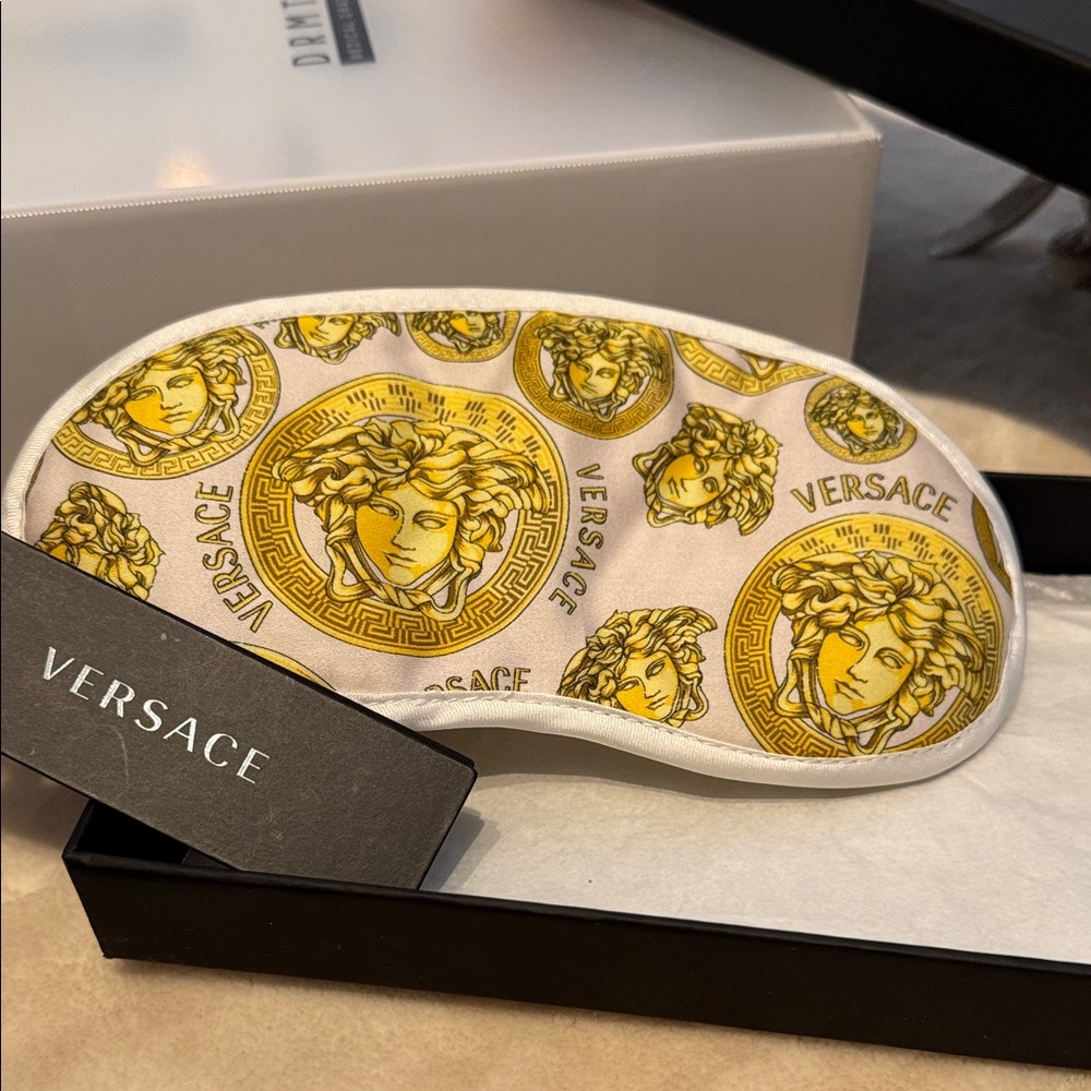 Versace Medusa Gold and Baby Pink Sleep Mask